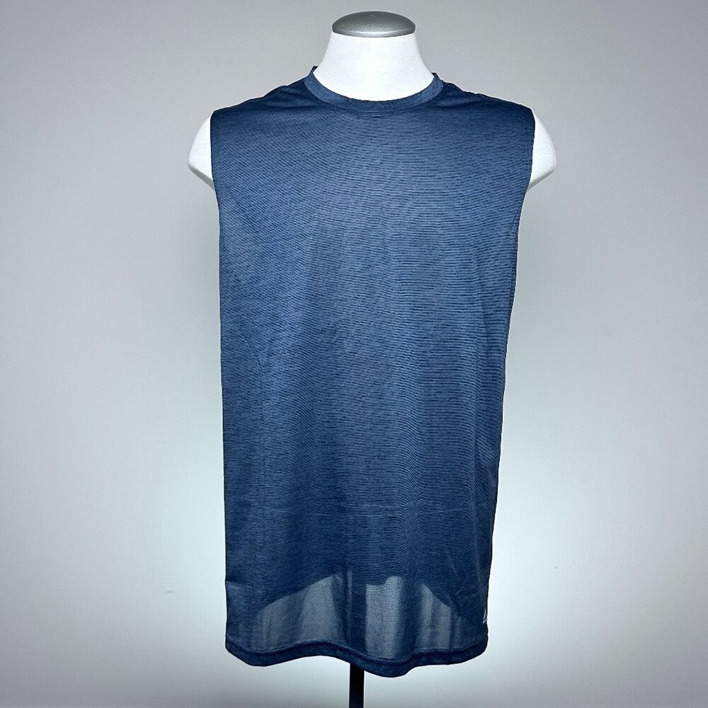 RBX Performance Sleeveless Tank XL Navy Heather Polyester Workout Athletic